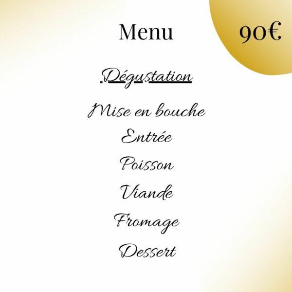 Menu Dégustation